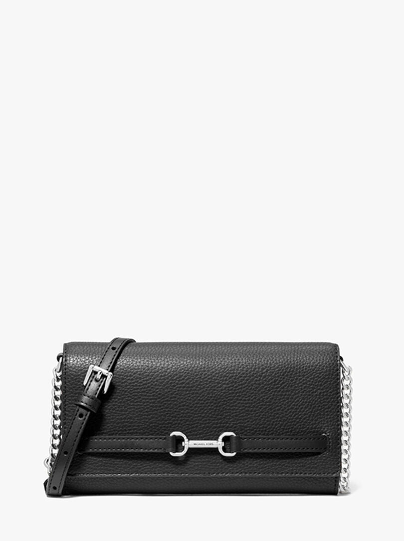 Michael Kors Womens Carson Large Pebbled Leather Convertible Crossbody Bag