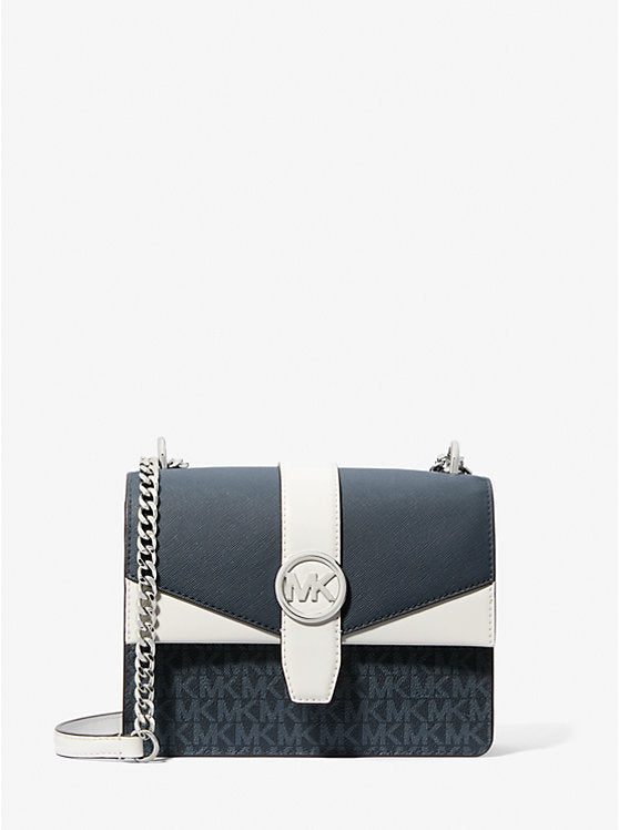 Womens' Michael Kors Greenwich Small Color-Block Signature Logo Crossbody Bag  ADMIRL MULTI