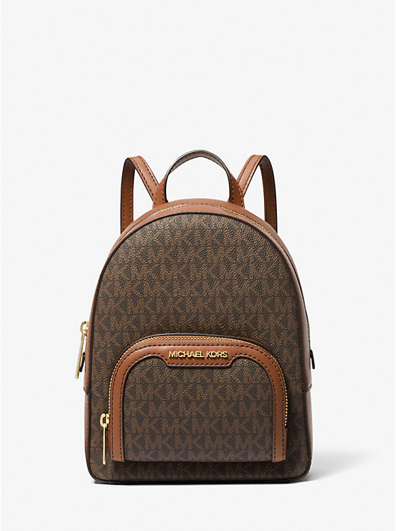 Women's Michael Kors Jaycee Extra-Small Signature Logo Backpack BROWN