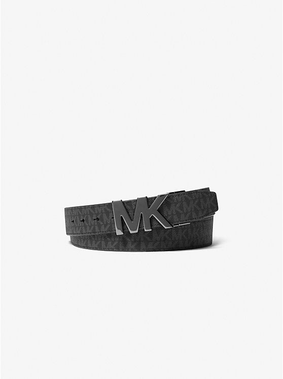 Michael Kors Mens' 4-in-1 Reversible Belt Signature Logo Belt Box Set
