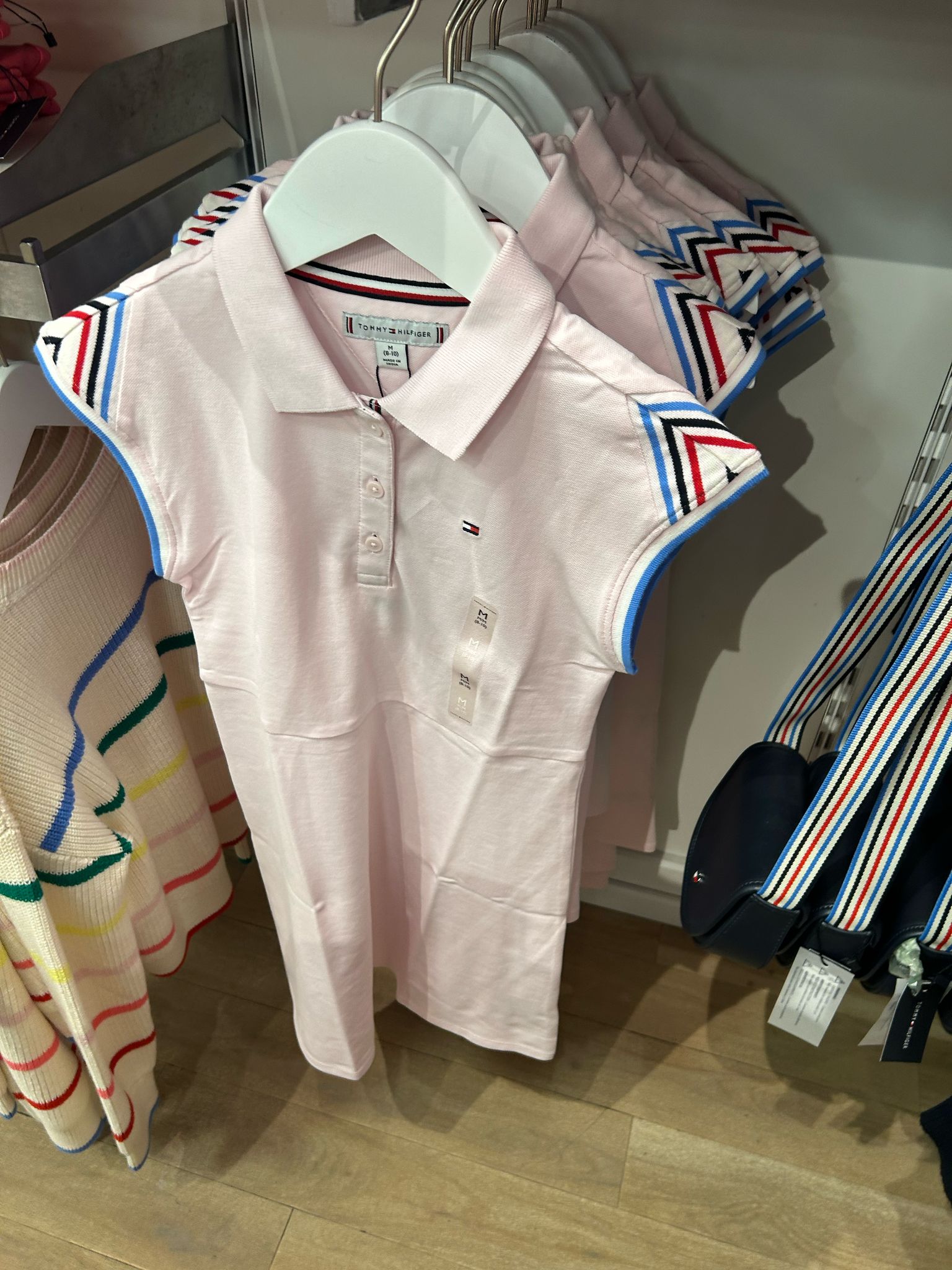 Tommy Hilfiger Girls Shoulder Stripe Polo Dress