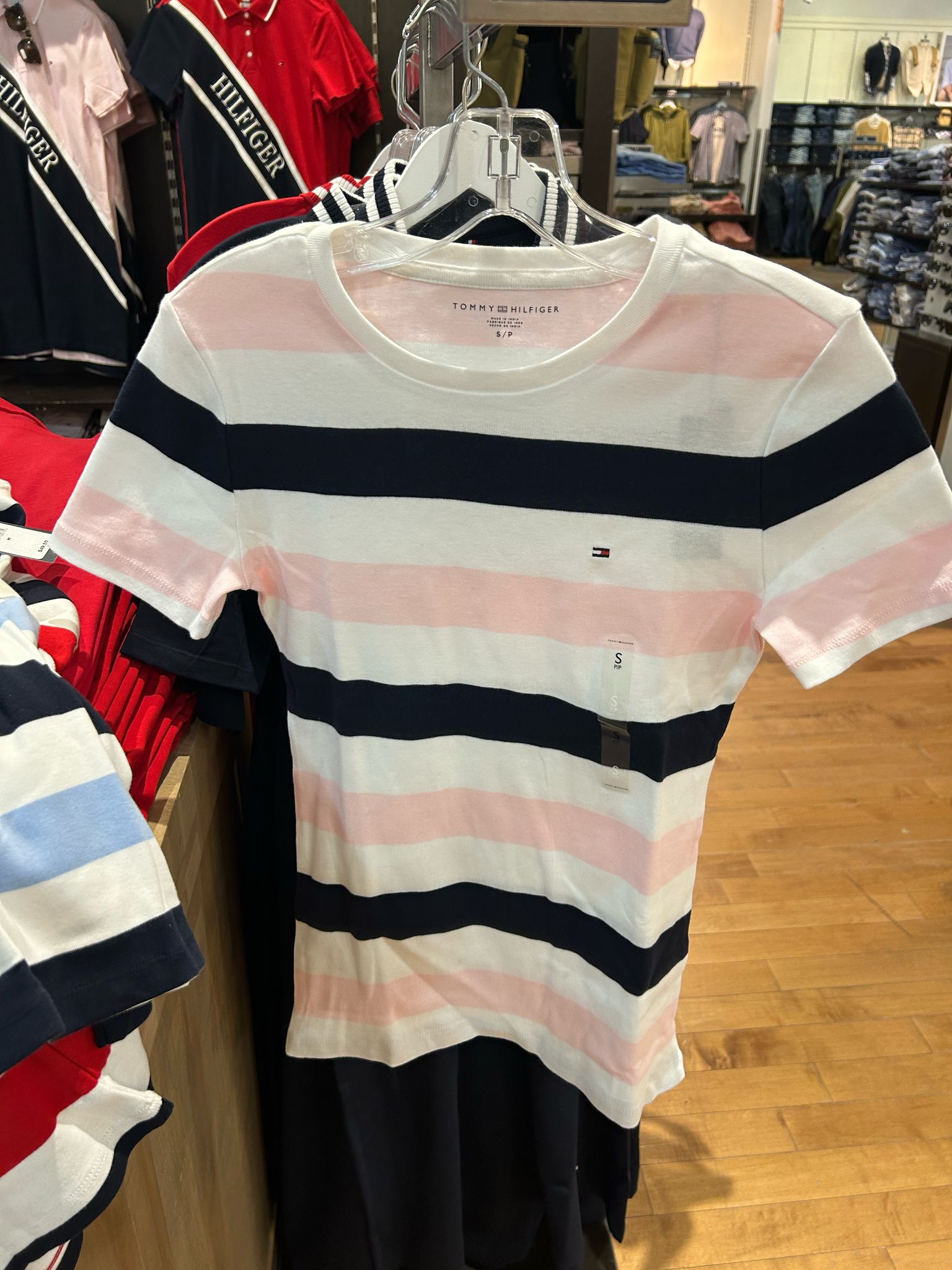 Tommy Womens' Multicolored rugby striped t-shirt