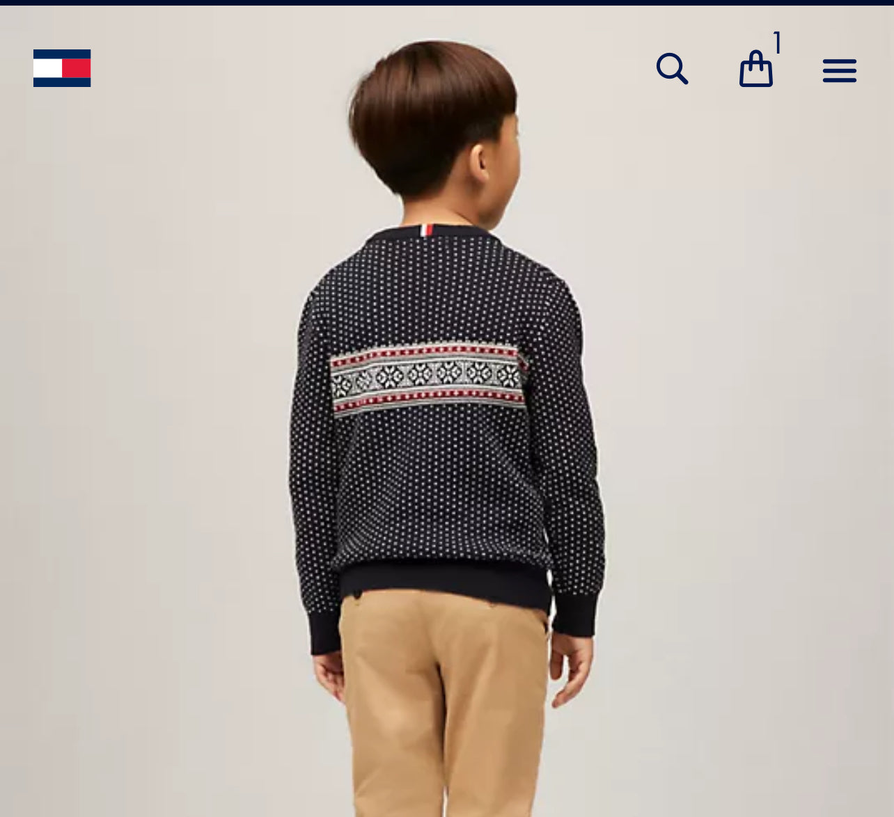 Boys' Tommy Hilfiger-  Snowflake Fair Isle  Sweater - Navy