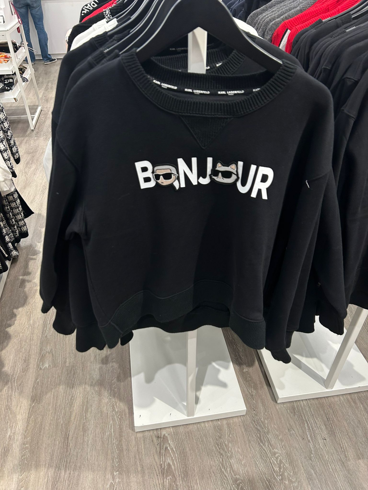 Womens' KARL BONJOUR CHARACTER SWEATSHIRT black