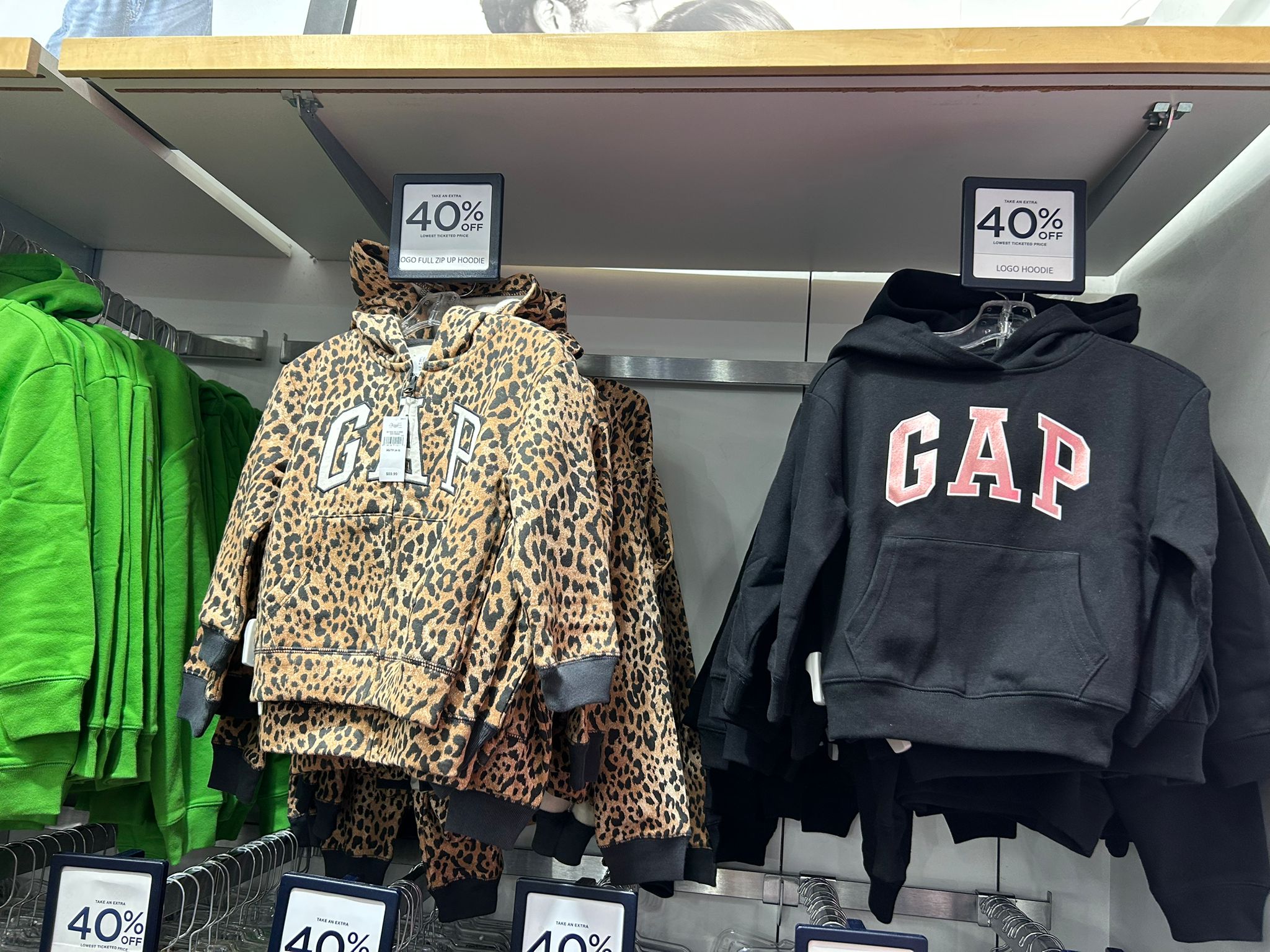 Gap Girls Relaxed Gap Logo Hoodie Black