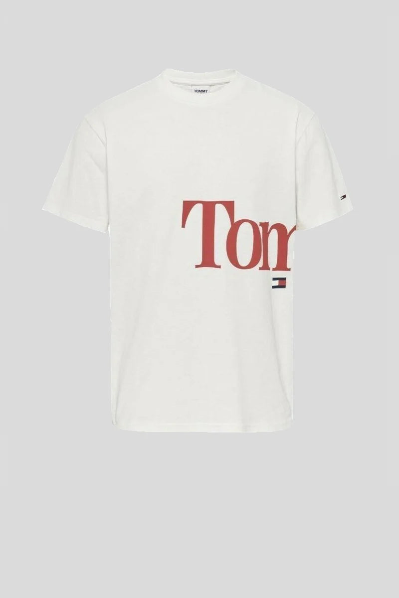 TOMMY JEANS MENS' Tjm Bold Tommy Tee - Ancient White