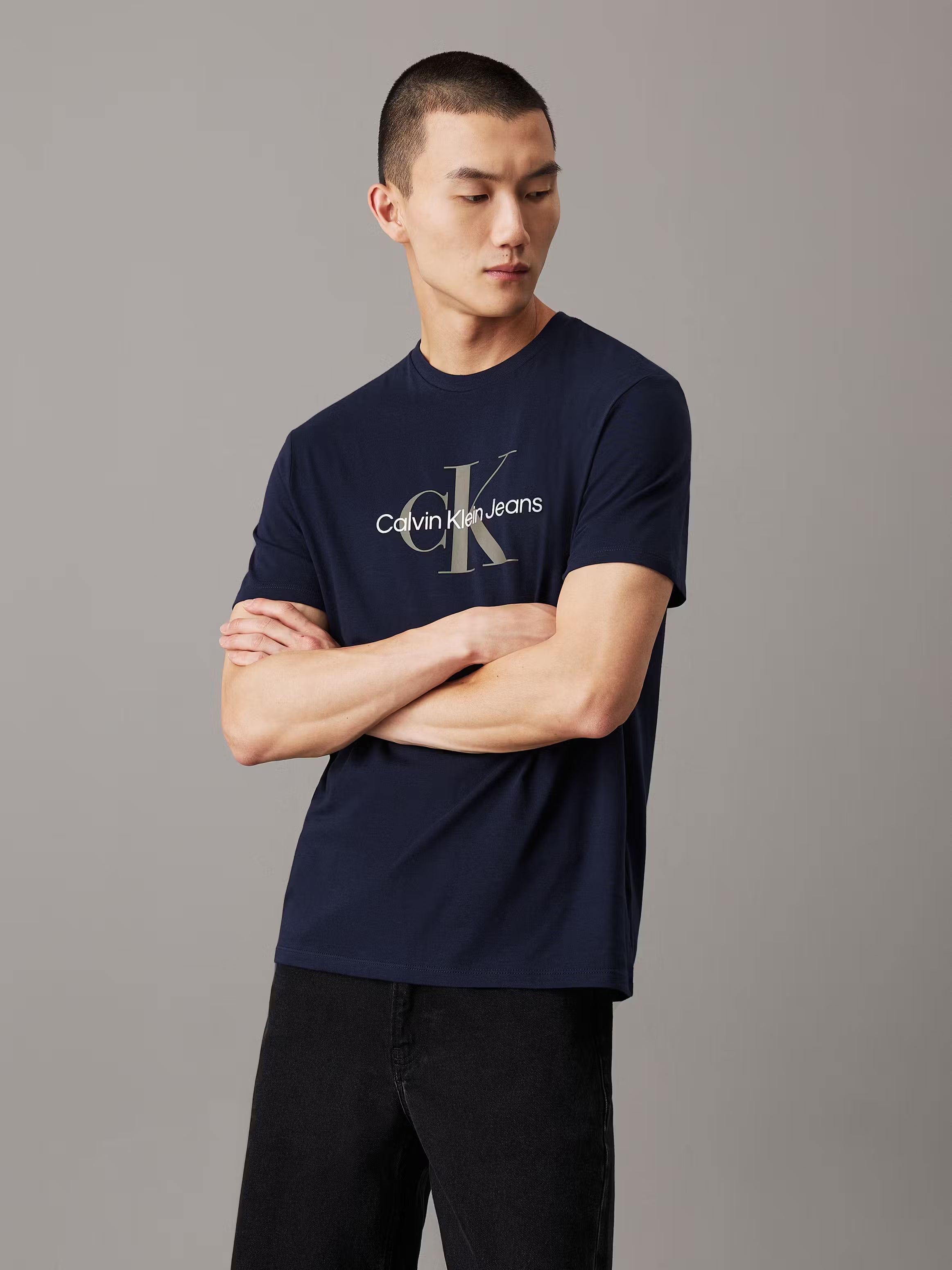 MENS' Calvin Klein Monogram T-Shirt // DARK Sapphire