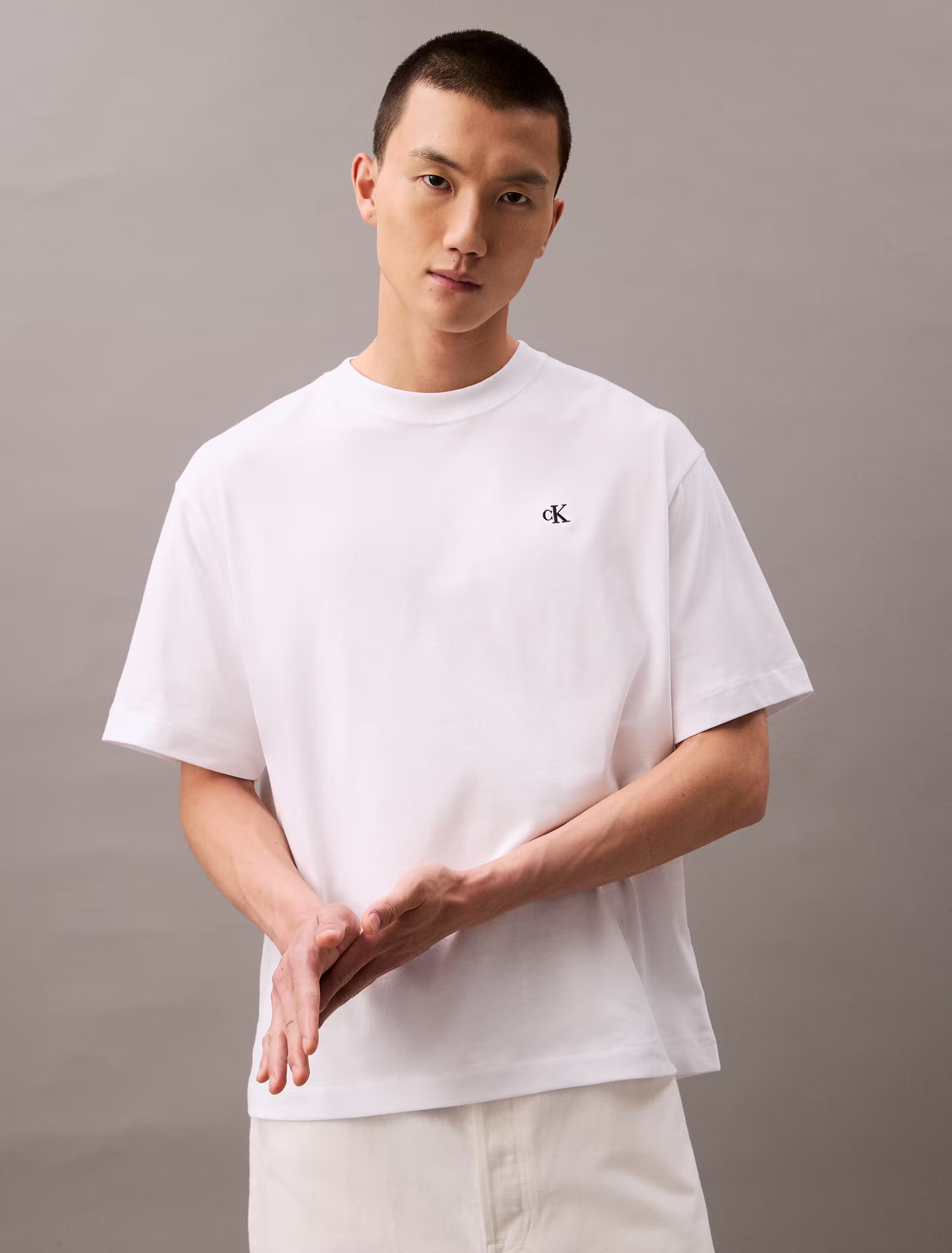 MENS' Calvin Klein Relaxed Fit Archive Logo Crewneck T-Shirt