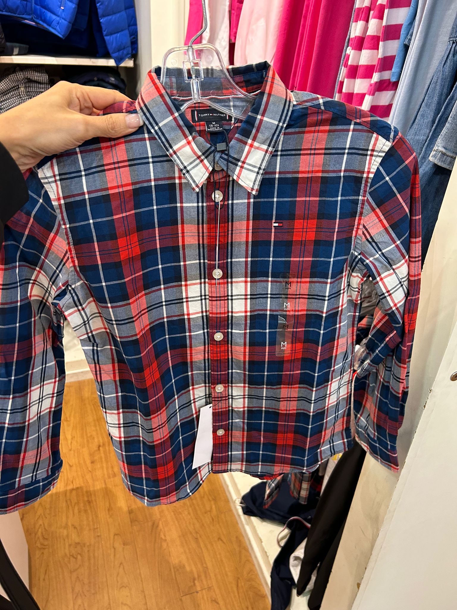 Tommy Hilfiger Boys Plaid Twill Shirt