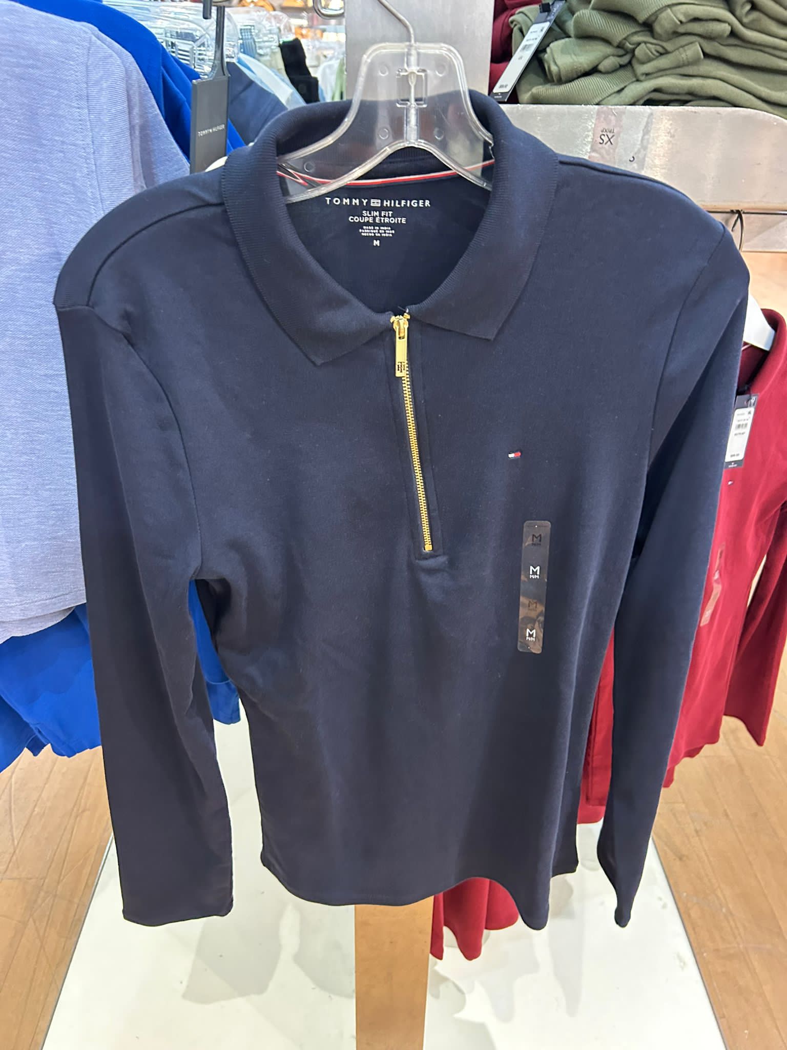 TOMMY HILFIGER Women Long-Sleeve Zip Slim Fit Polo