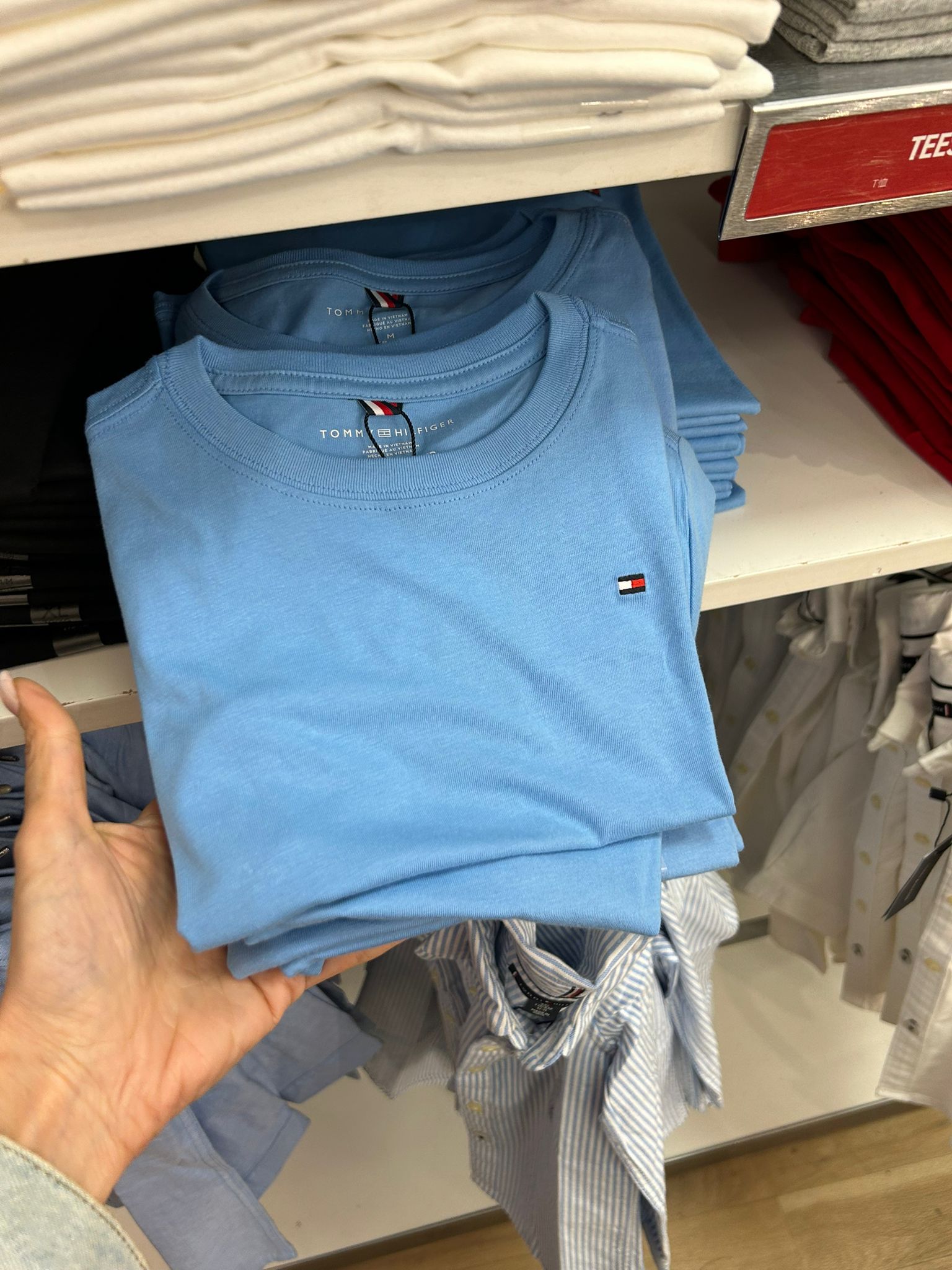 TOMMY BOYS' Solid Crewneck T-Shirt/Nantucket Blue