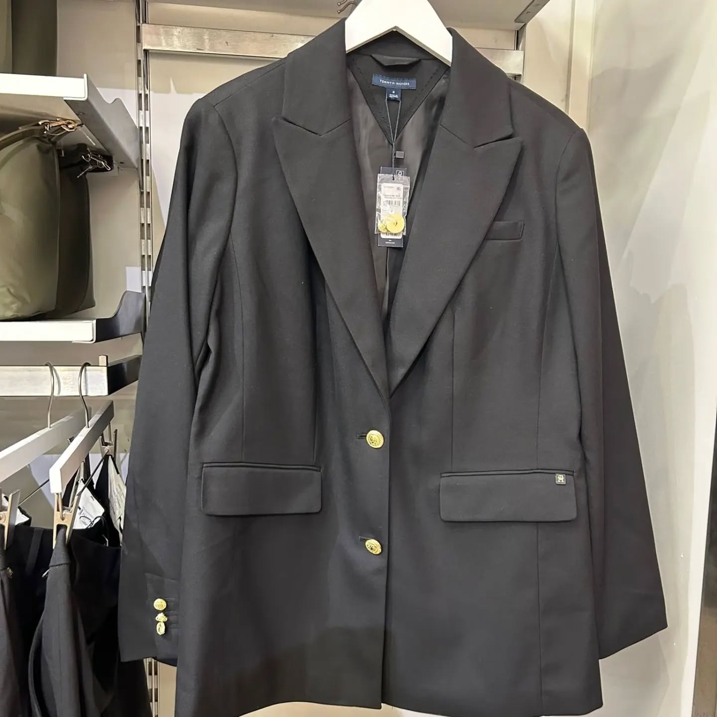TOMMY WOMENS' Crest Single Breasted Tailored Blazer