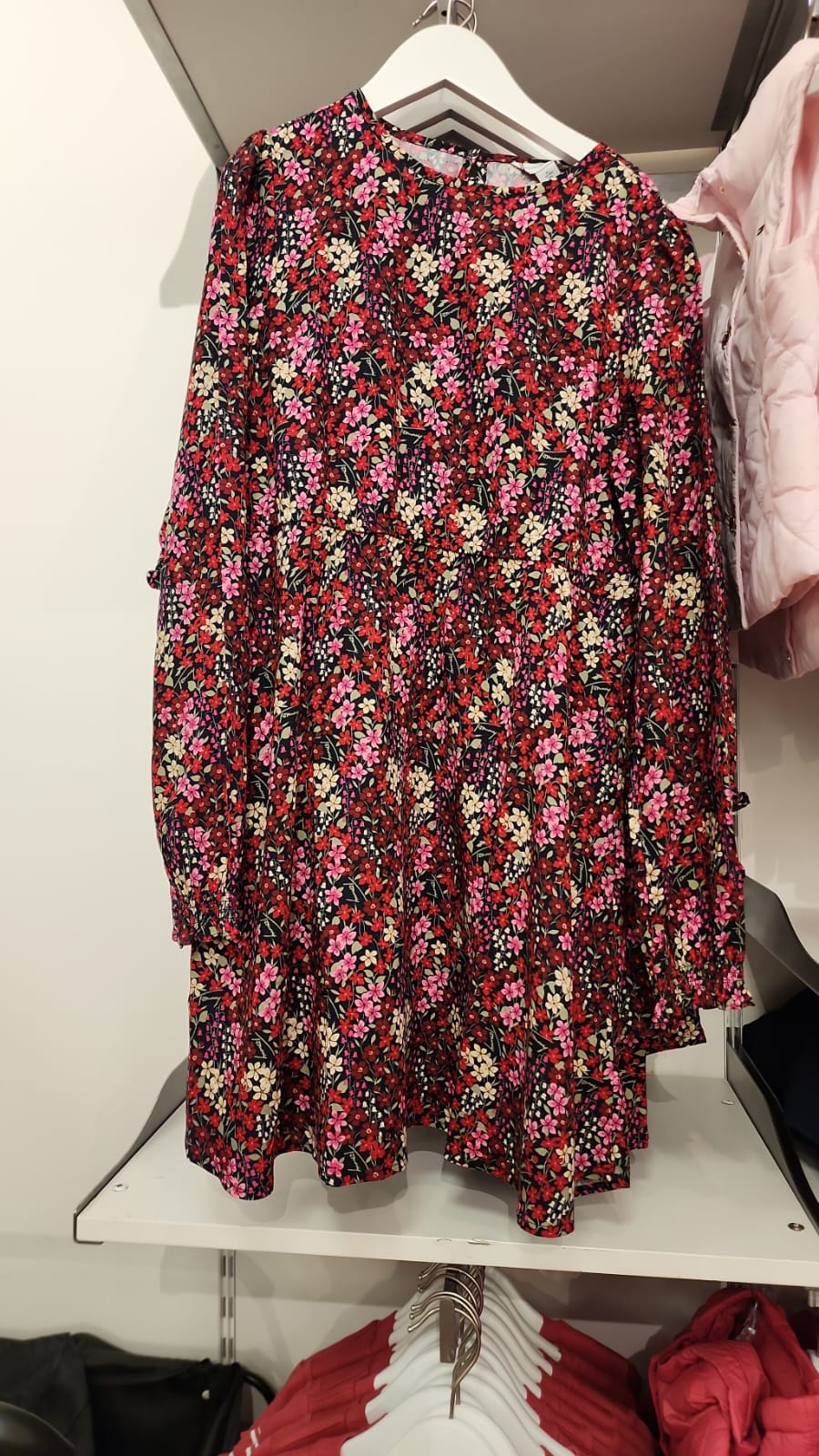 Tommy Girls' Long-Sleeve Floral Print Dress