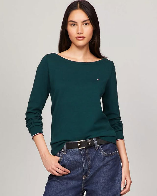 Womens' Tommy Hilfiger Solid Boatneck Sweater