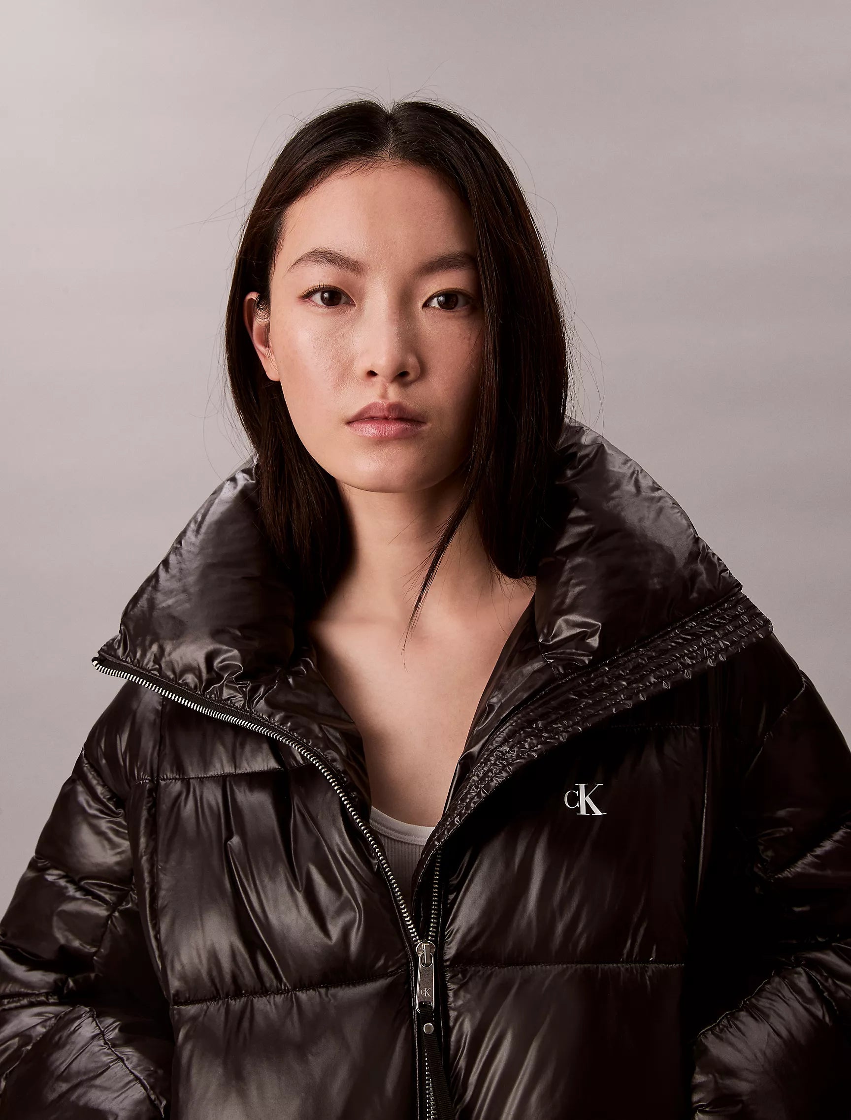 Calvin Klein Womens' Shine Puffer Jacket Black