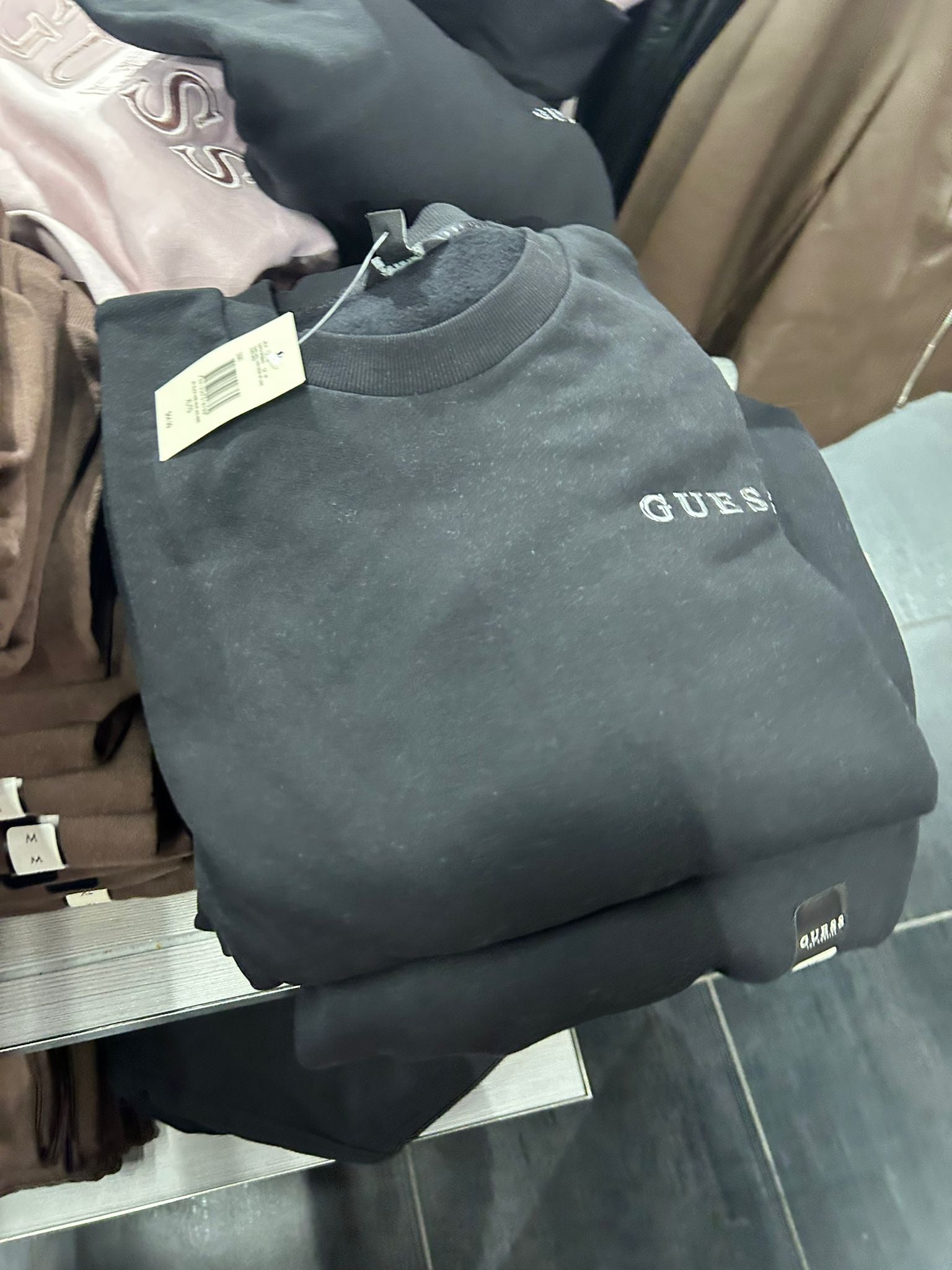 Womens' GUESS Constance Logo Crewneck Black