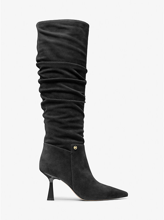 Michael Kors Womens'  Amali suede boot BLACK
