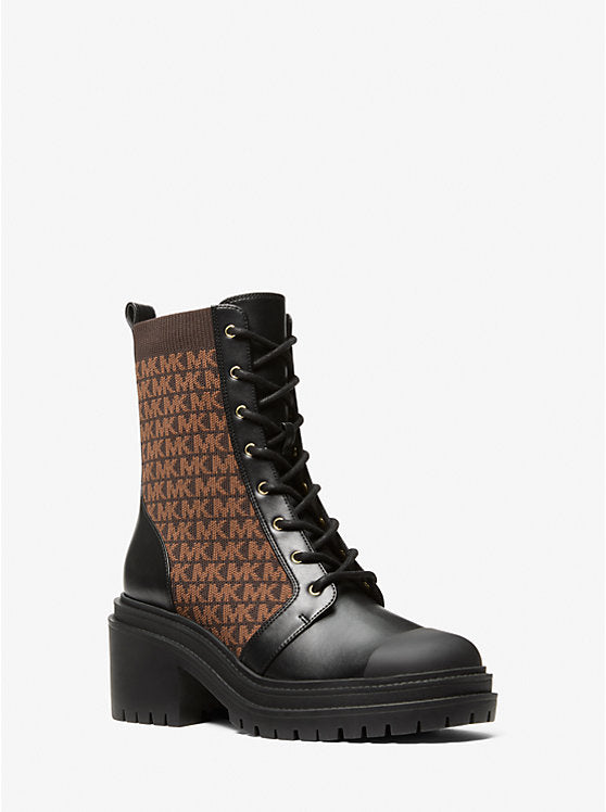 Michael Kors Womens' Hanley Logo Knit Boot