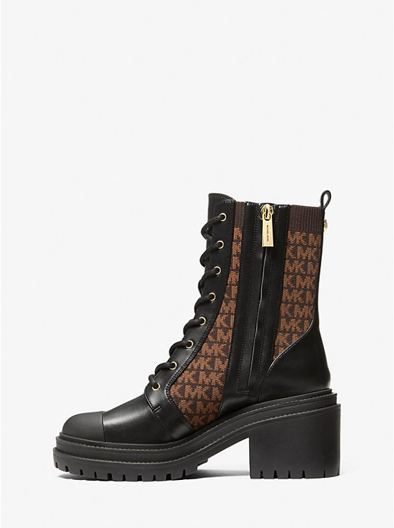 Michael Kors Womens' Hanley Logo Knit Boot