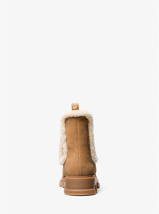 Michael Kors Womens' Ridley Suede and Faux Shearling Boot