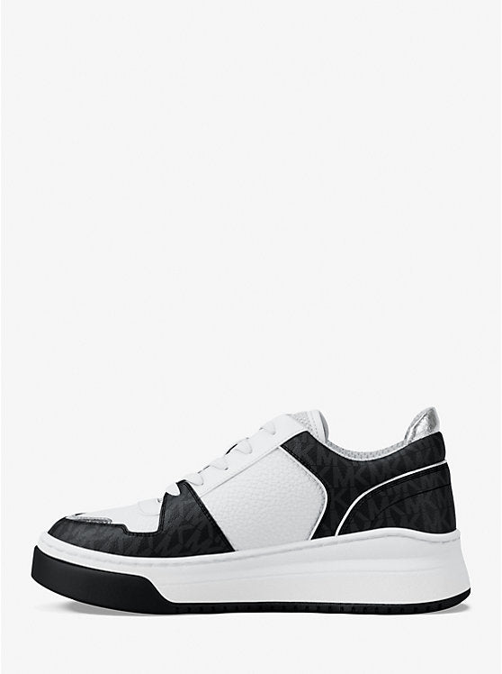 Michael Kors WOMENS' Lexi Mixed-Media Sneaker BLACK