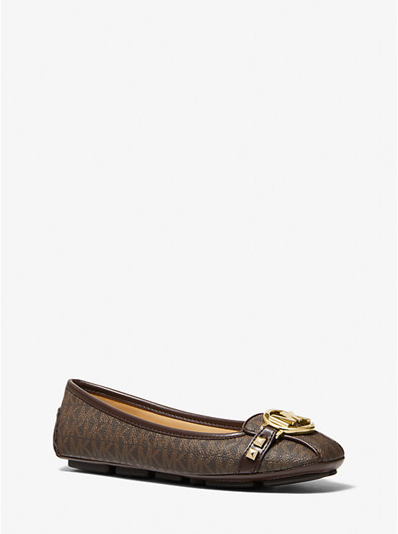 Michael Kors WOMENS' Fulton Studded Logo Moccasin Brown