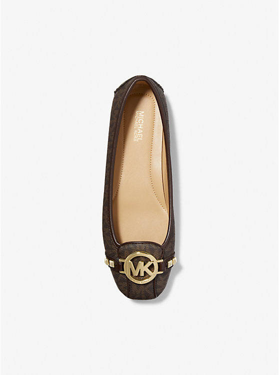 Michael Kors WOMENS' Fulton Studded Logo Moccasin Brown