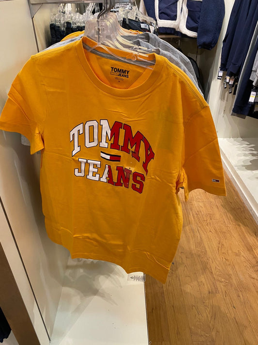 Tommy MENS' Tie Dye Logo TShirt - Yellow