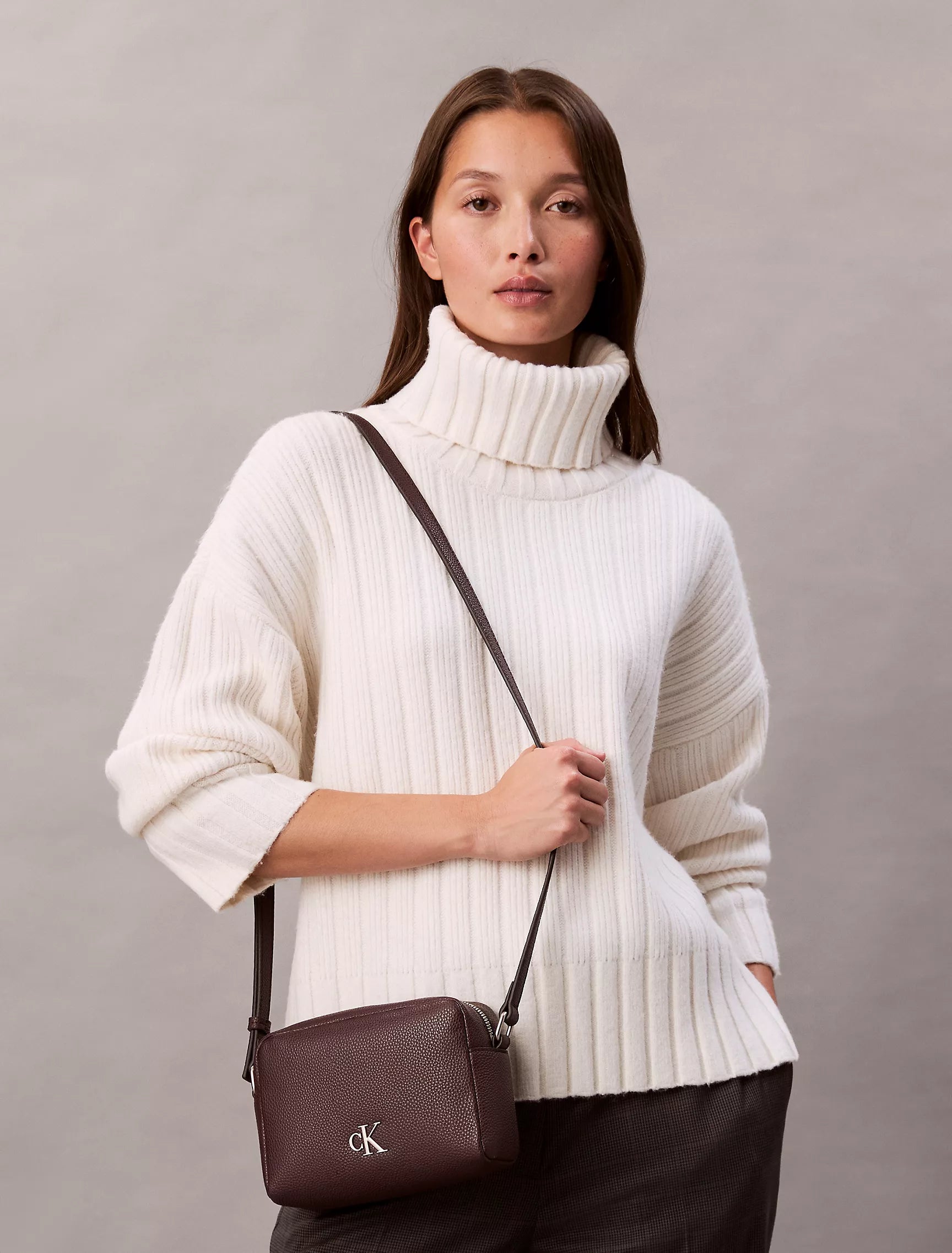 Calvin Klein Womens' Archive Hardware Camera Bag Fudge