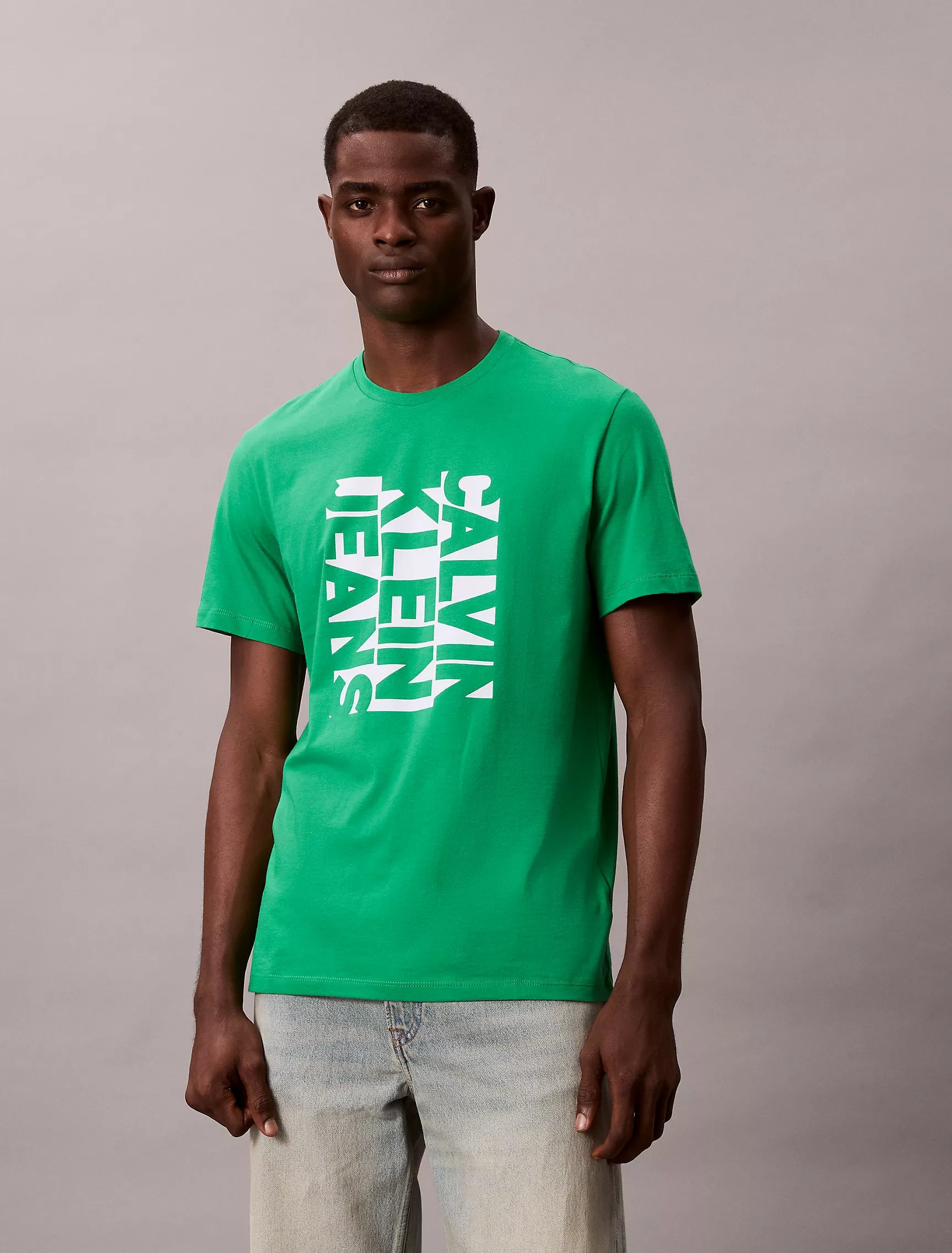 Calvin Klein Mens' Lateral Logo Graphic Classic T-Shirt