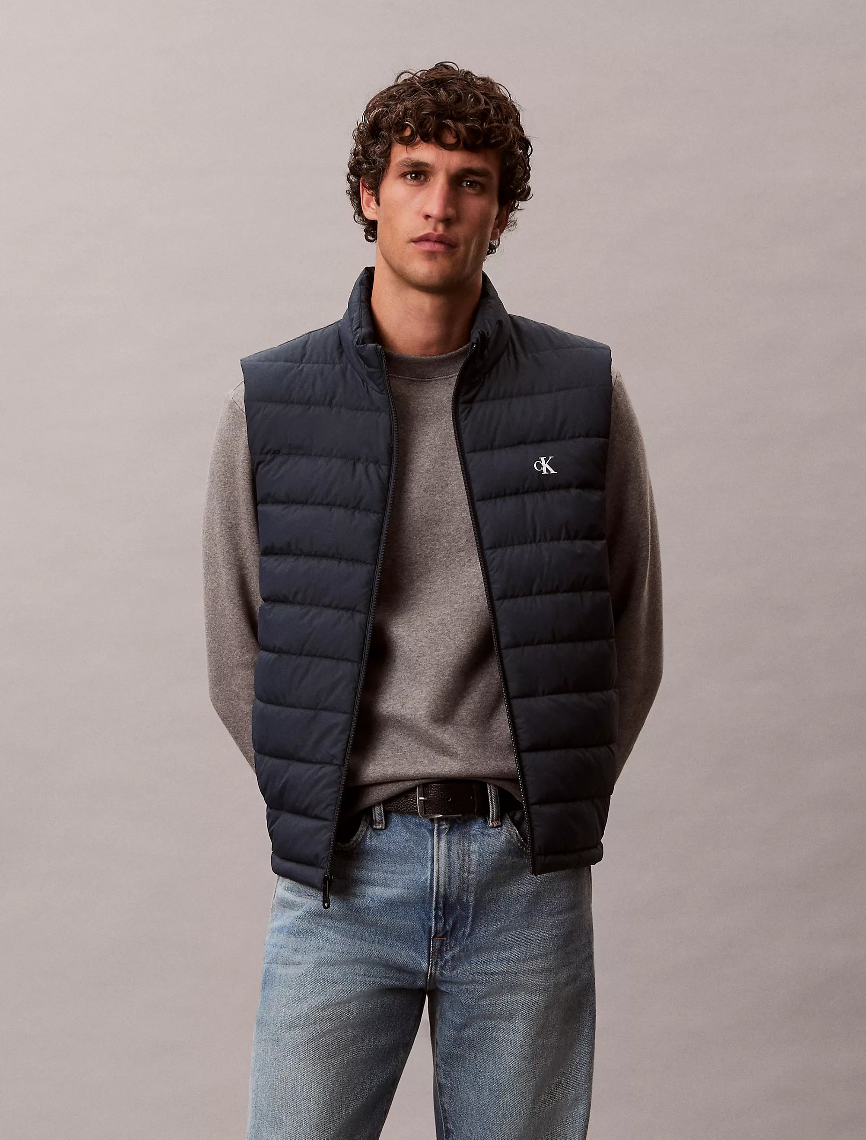 Calvin Klein MENS' Ripstop Packable Puffer Vest Ink