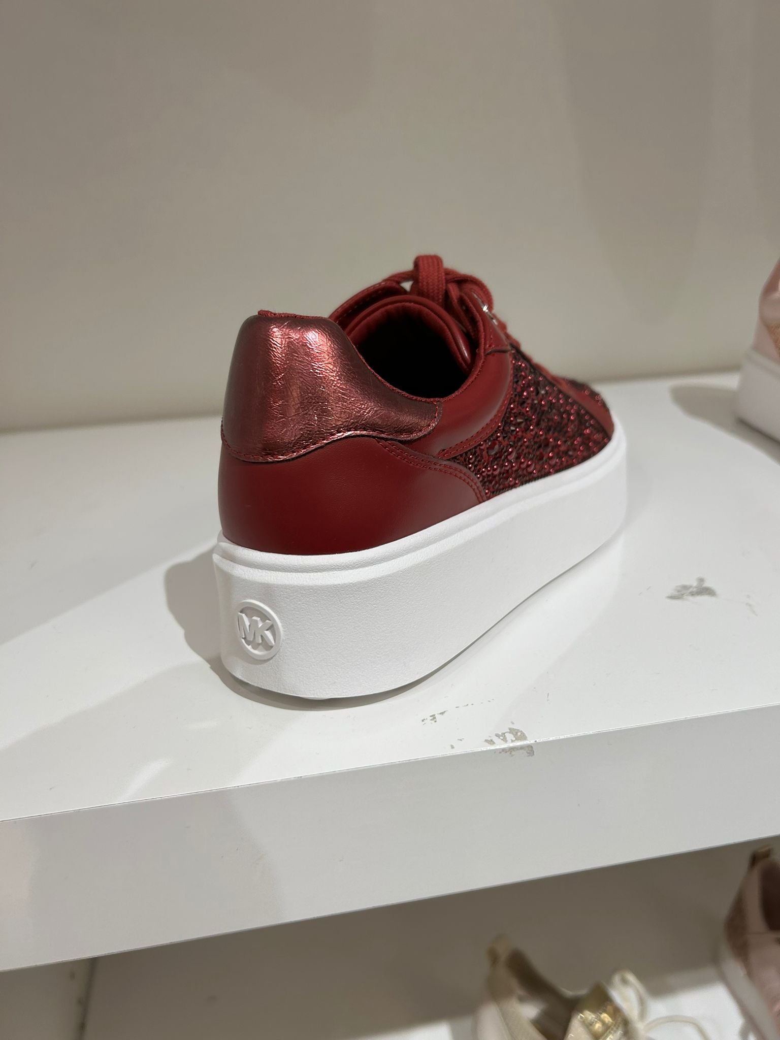 Michael Kors WOMENS' Romey Embellished Platform Sneaker CHERRY