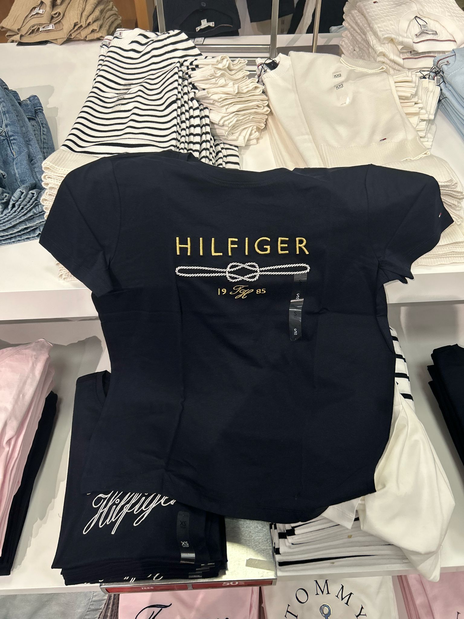 Womens' Tommy Hilfiger Nautical Rope Logo T-Shirt