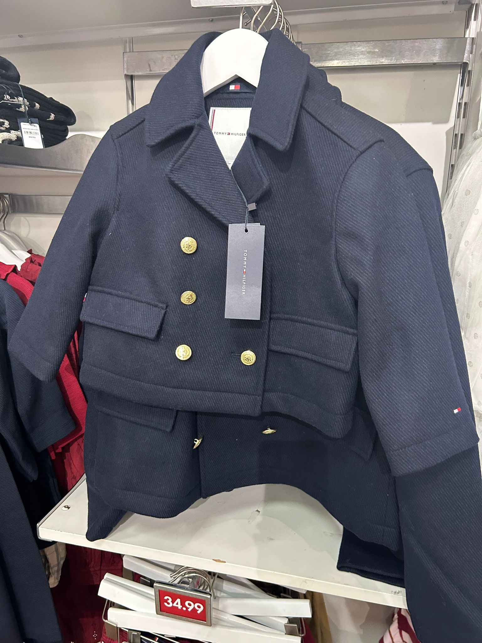 TOMMY Girls  Double-Breasted Peacoat