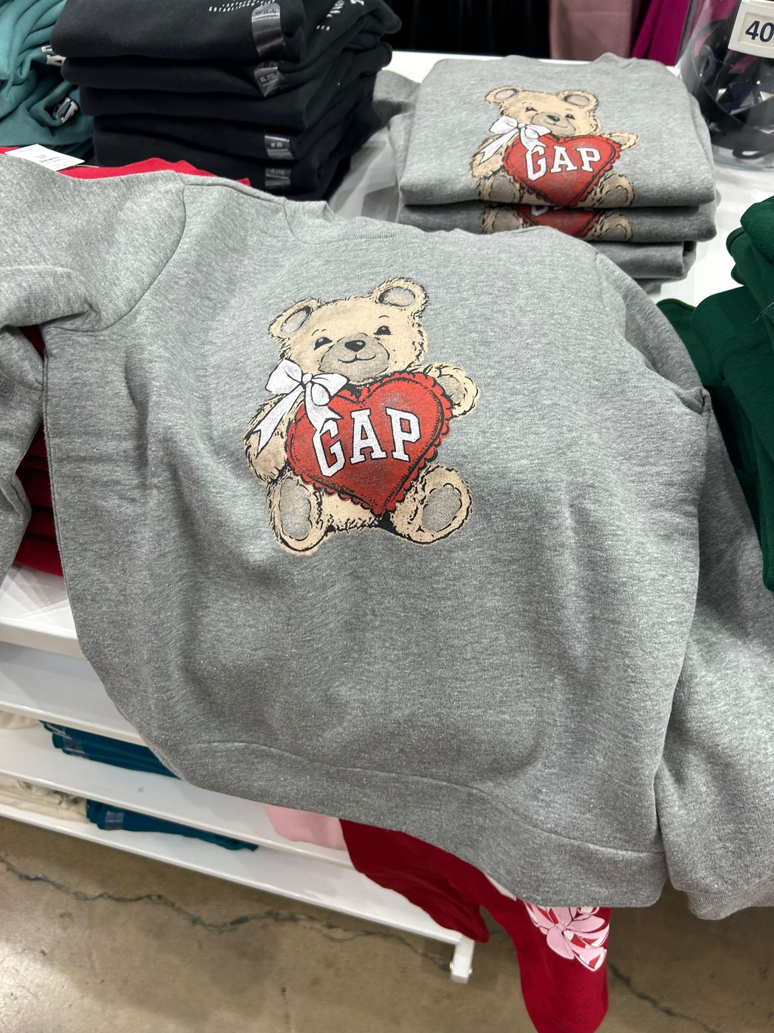 Girls Gap Graphic Sweatshirt Bear Print
