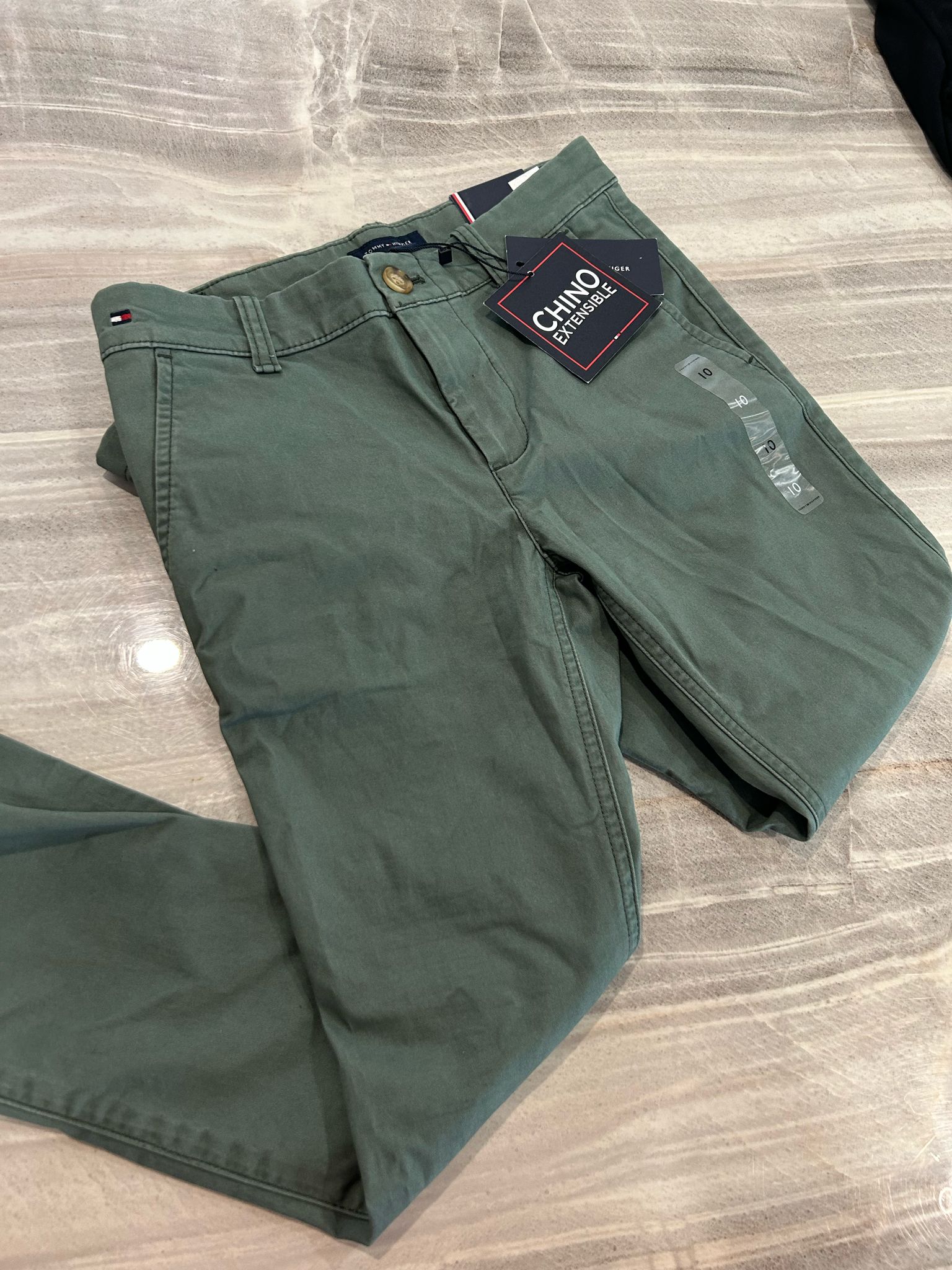 Boys Tommy Hilfiger Stretch Chino (Boys) - Duck Green