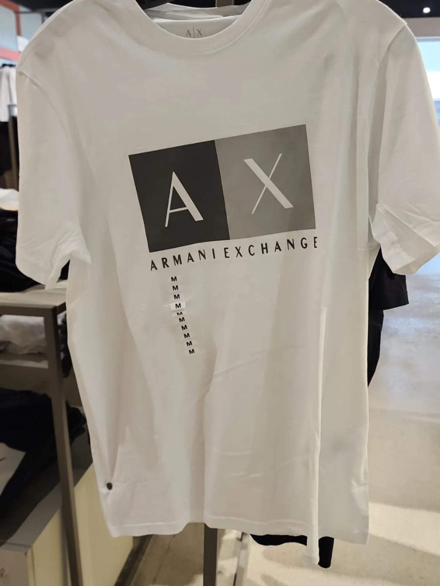 Armani Exchange Men's Logo Box On Front / WHITE