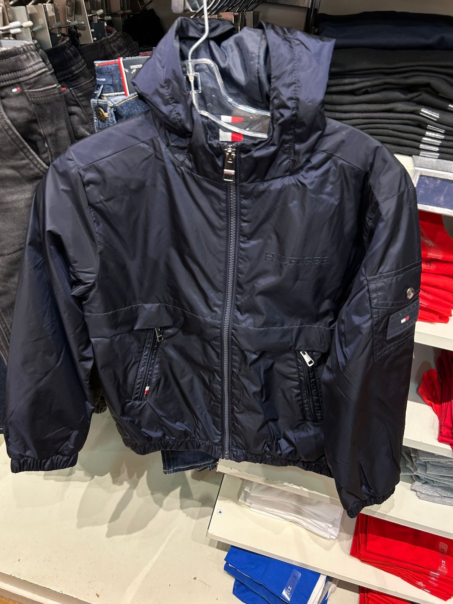 Boys' Tommy Hilfiger-  Water-Repellent Regatta Jacket- Navy