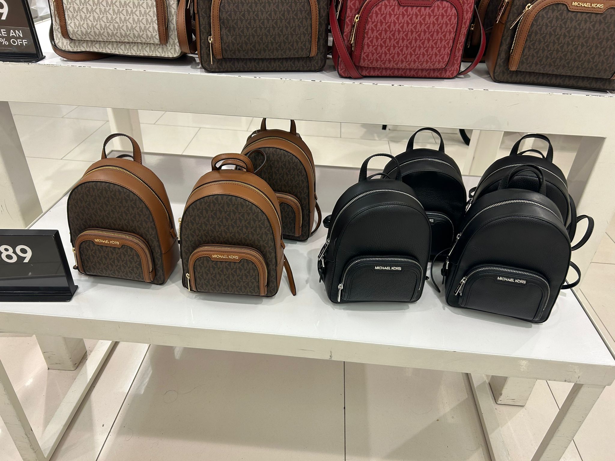 Women's Michael Kors Jaycee Jaycee Extra-Small Pebbled Leather Convertible Backpack BLACK