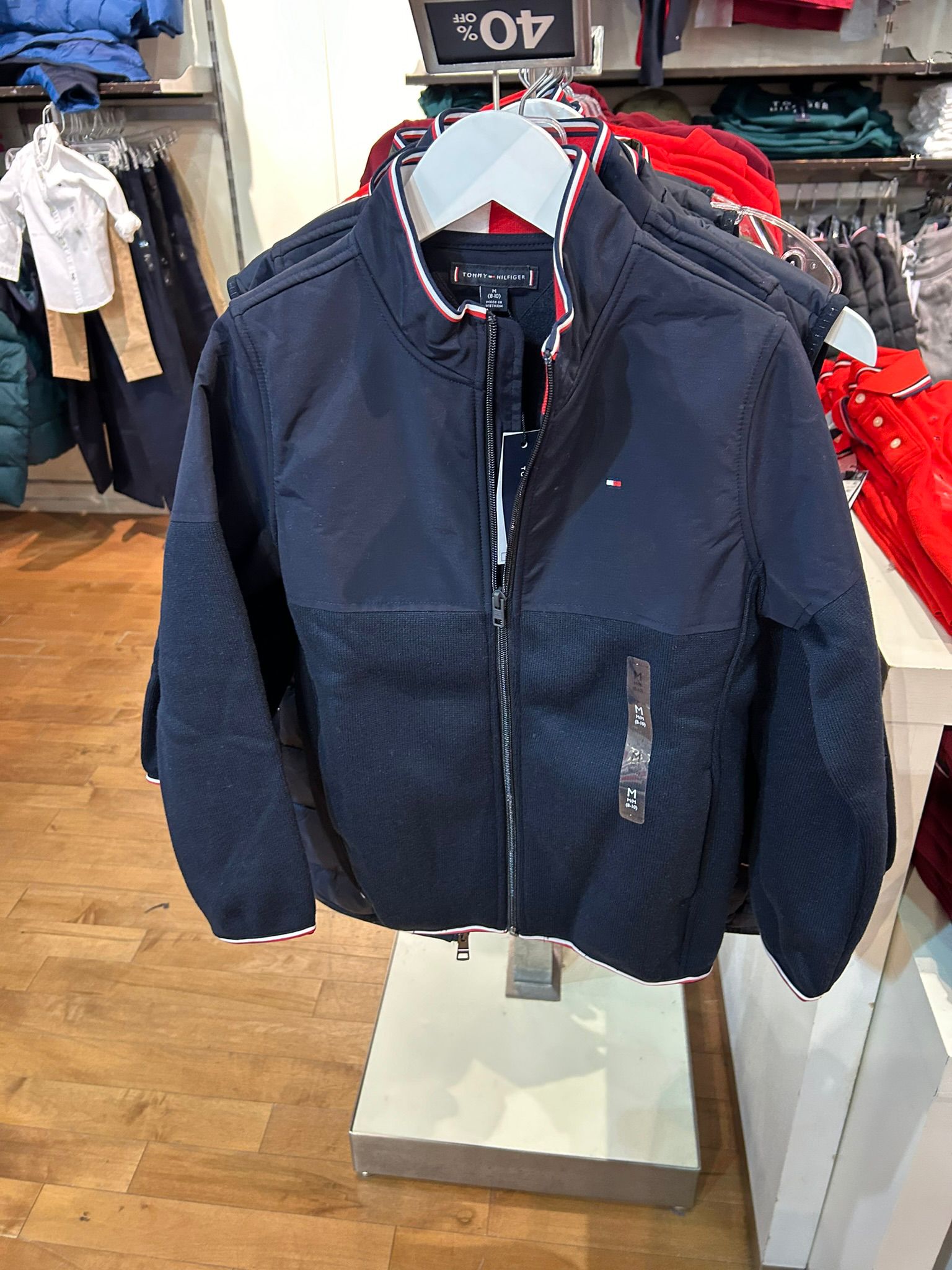 BOYS' TOMMY Mockneck Windbreaker-NAVY