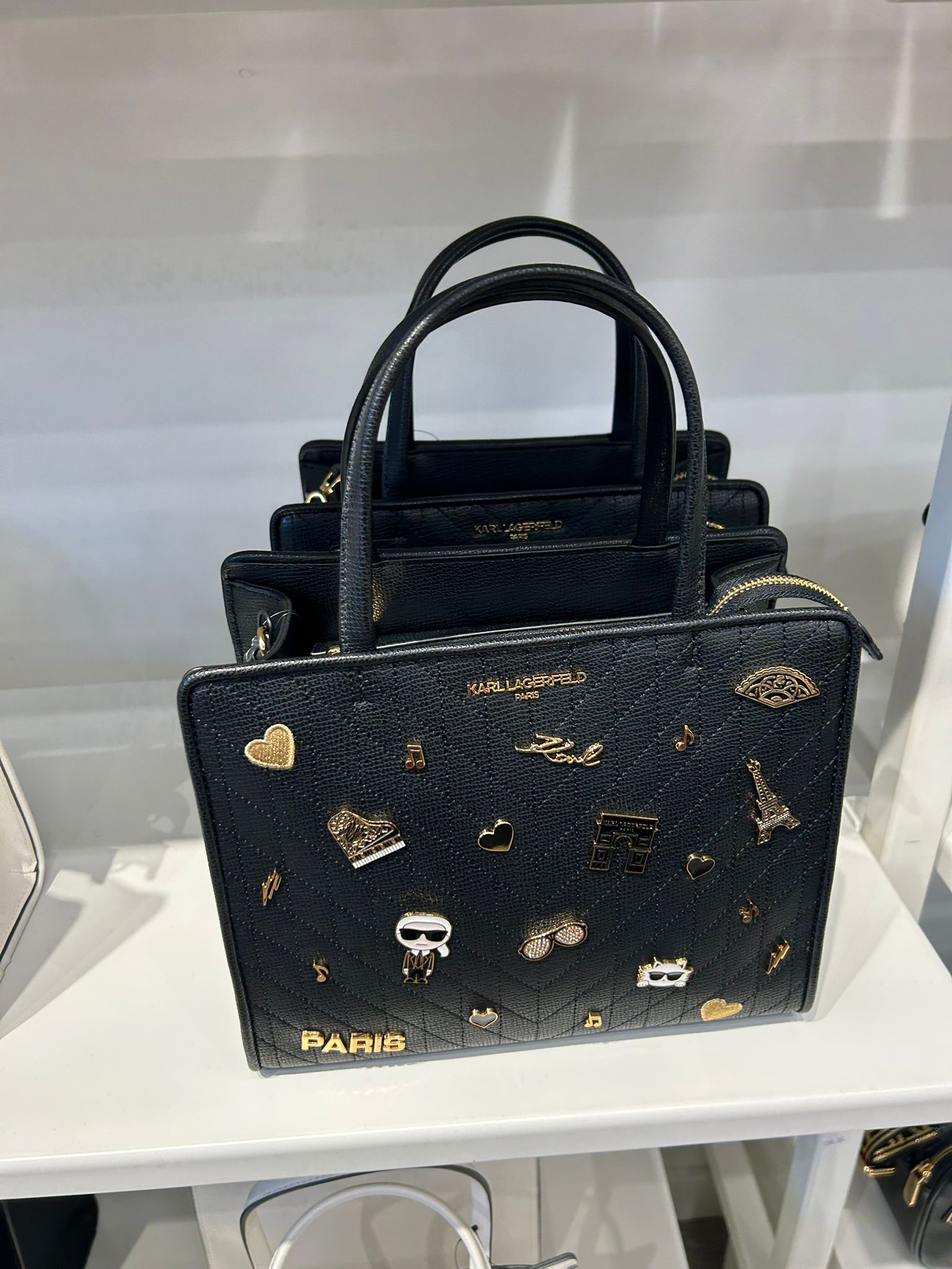 Womens' Karl Lagerfeld Paris MAYBELLE SATCHEL WITH PINS