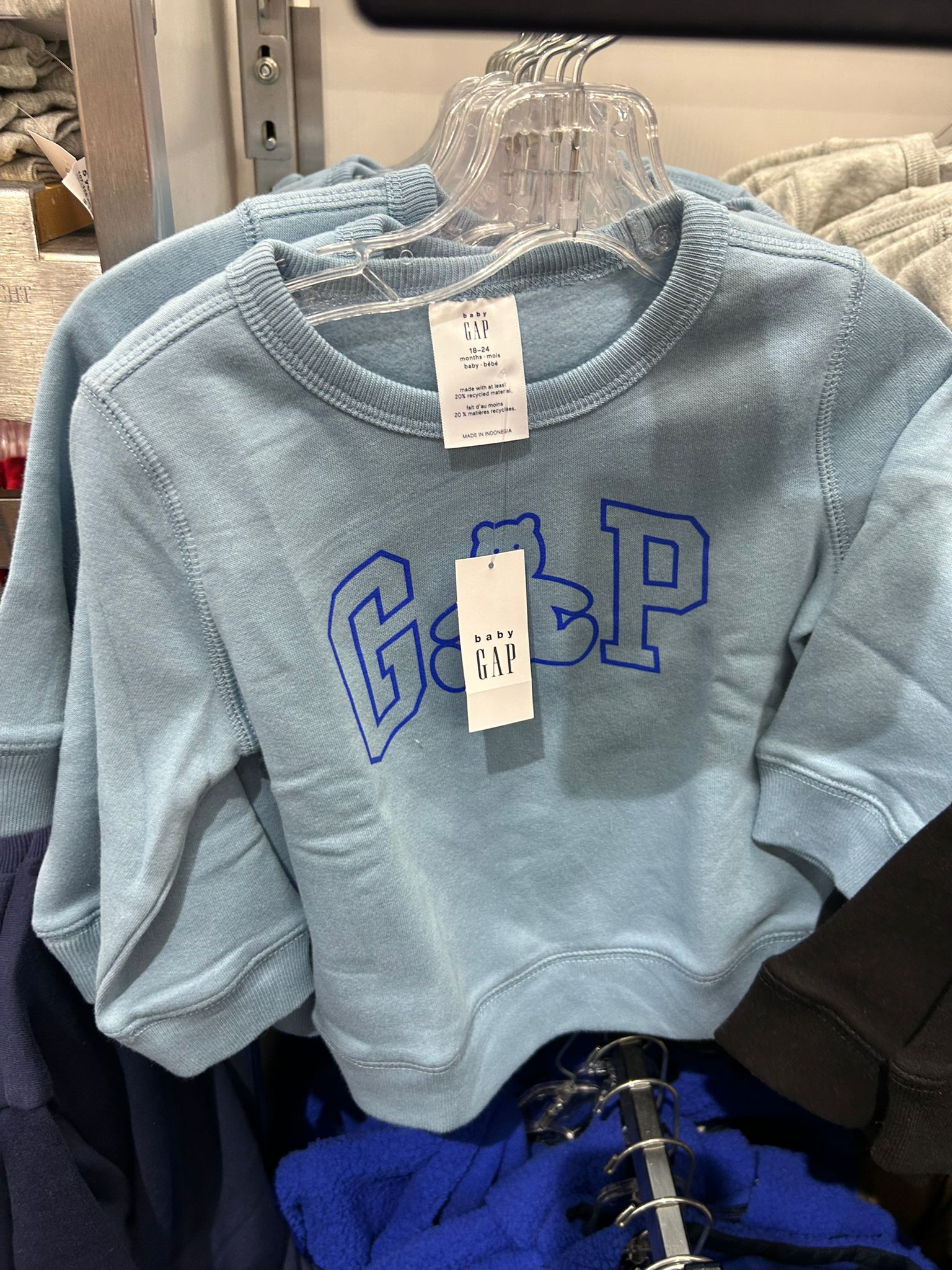 BabyBOY Gap | Logo Sweatshirt  Blue Stone