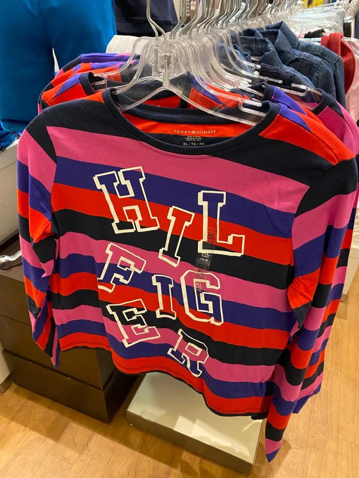 TOMMY HILFIGER Girls' Striped Crew-Neck T-Shirt