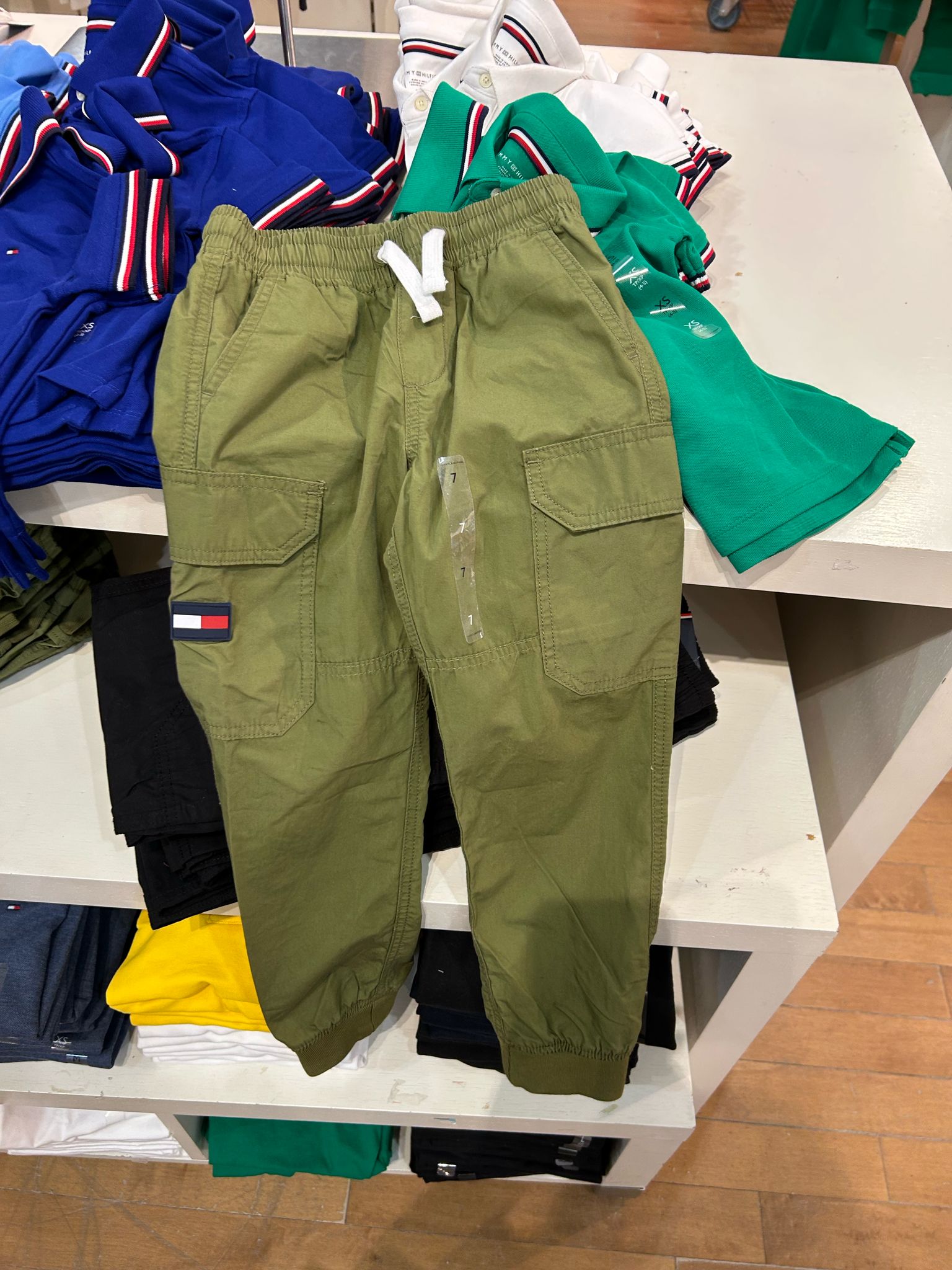 Tommy Boys' Stretch Cargo Jogger Pant/ Wild Olive