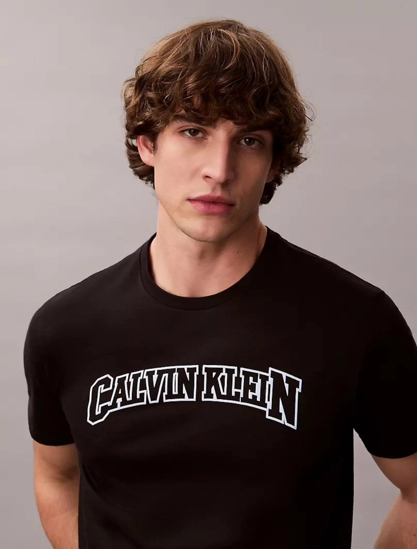 Calvin Klein Men's Logo Easy Tee-Black