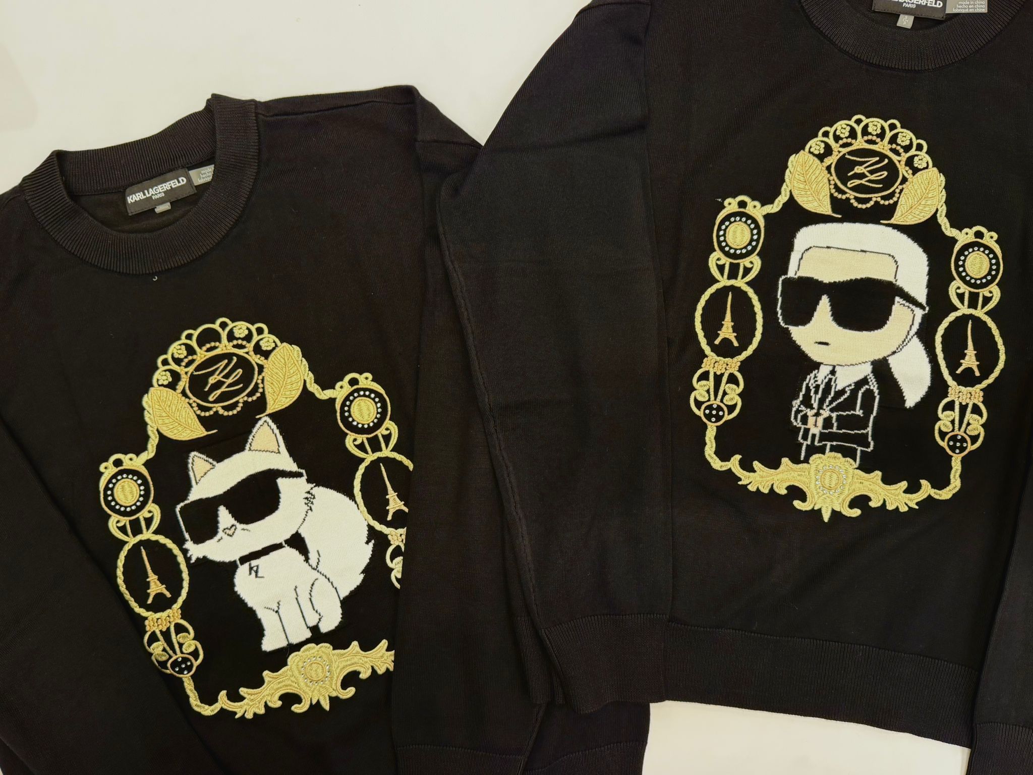 Womens' KARL LAGERFELD ROCOCO CHOUPETTE SWEATER BLACK