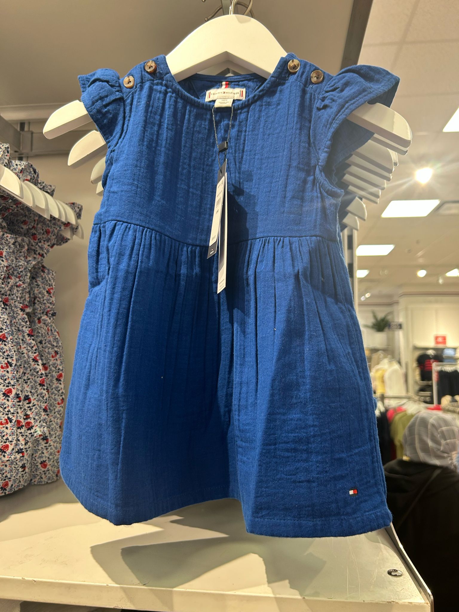 Baby Girls' Tommy Gauze Flutter-Sleeve Dress