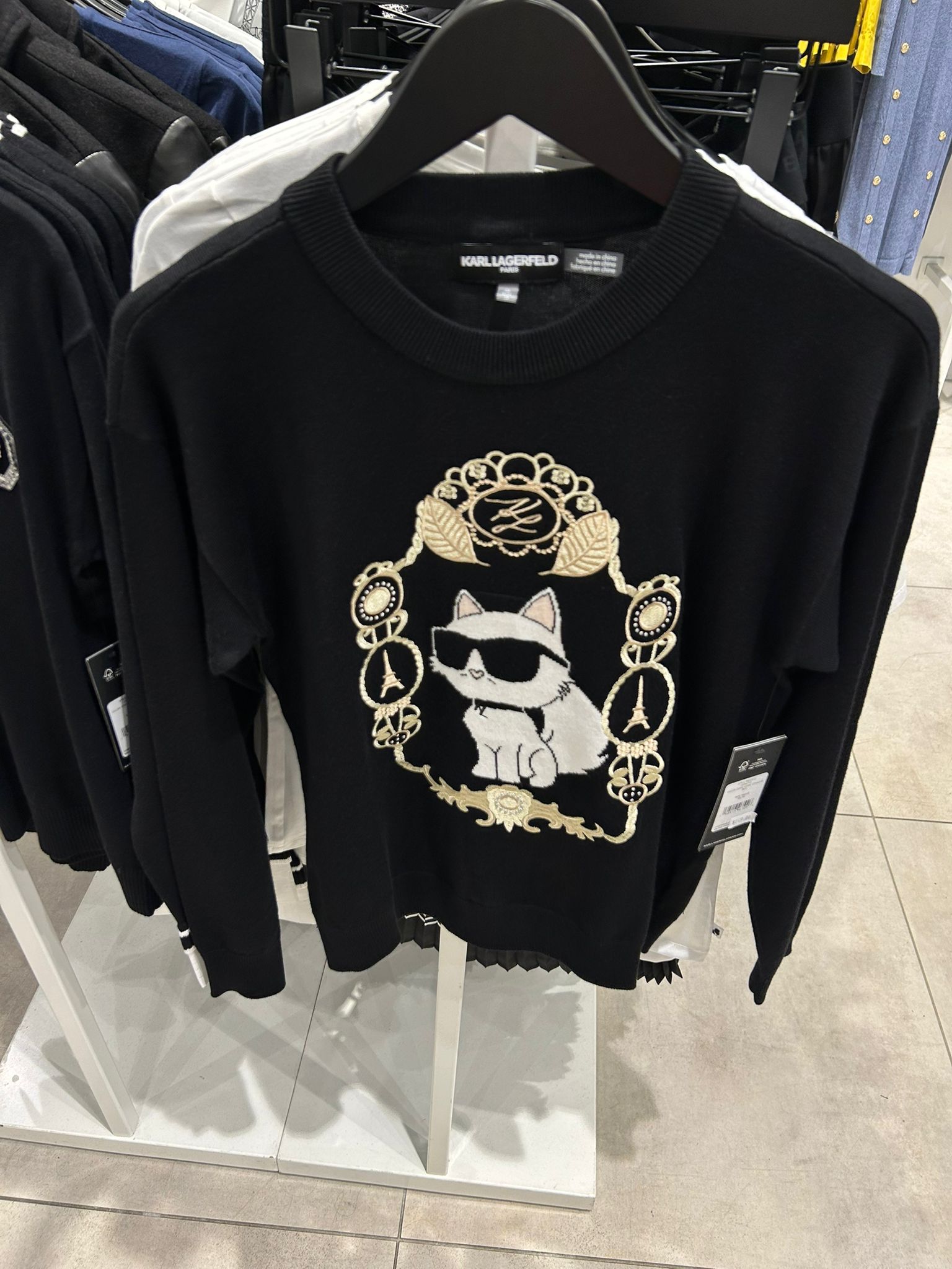 Karl Lagerfeld Paris Womens' ROCOCO CHOUPETTE SWEATER