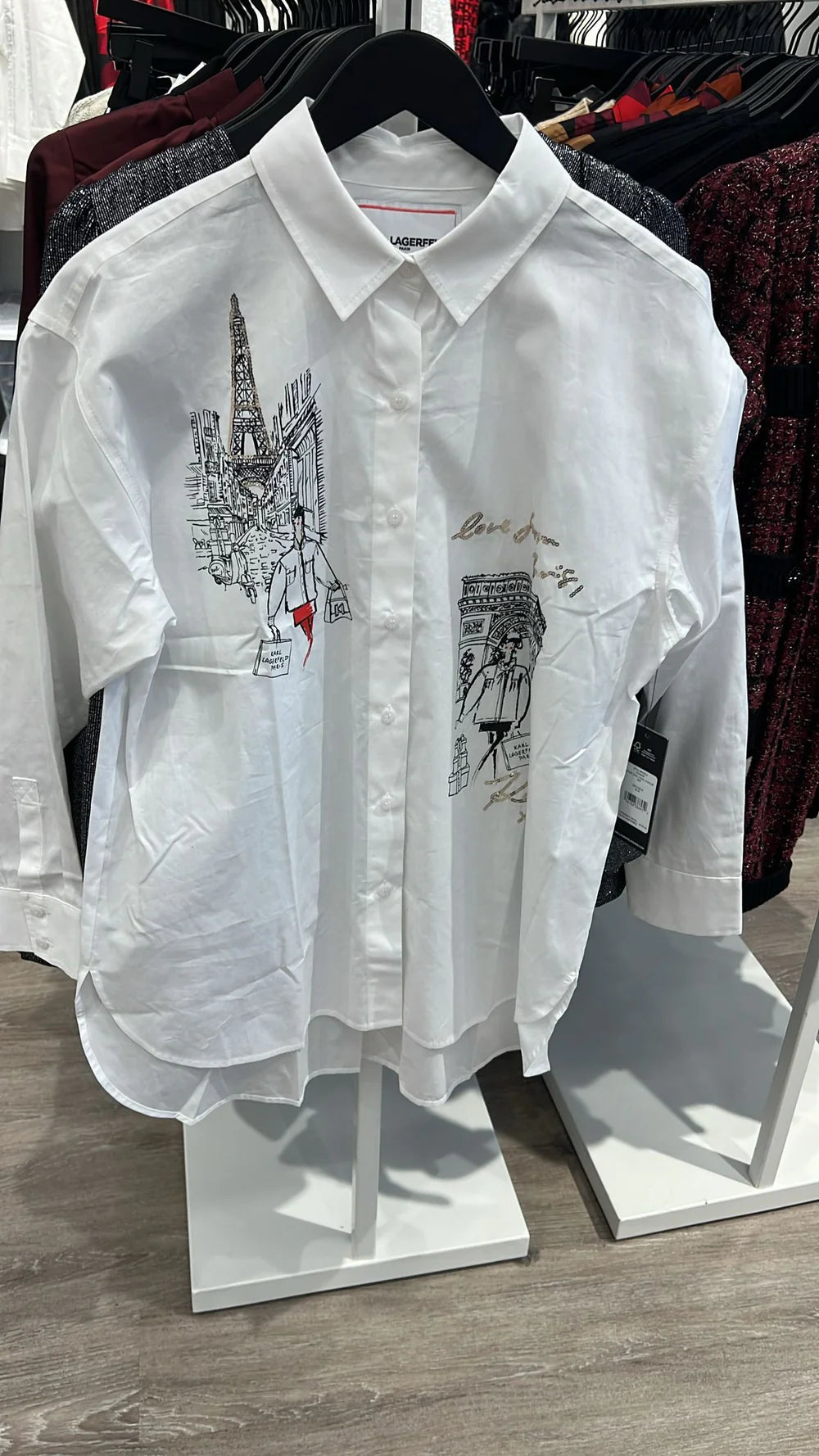 Karl Lagerfeld Paris SHOPPING IN PARIS POPLIN SHIRT