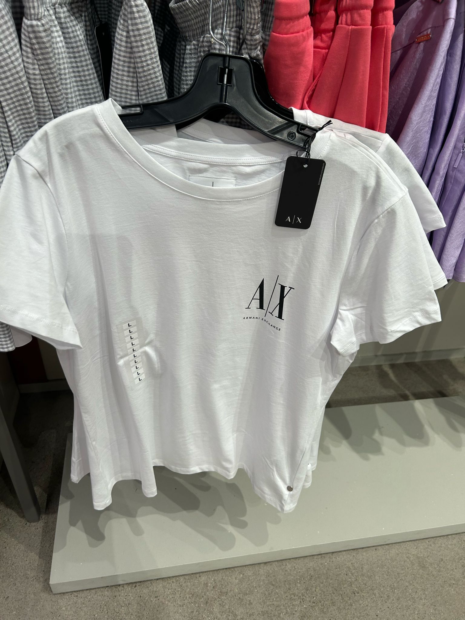 Armani Exchange Womens' Icon Project slim fit T-shirt with small logo